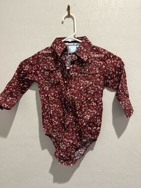 Cowboy Hardware Paisley Western Romper 24M